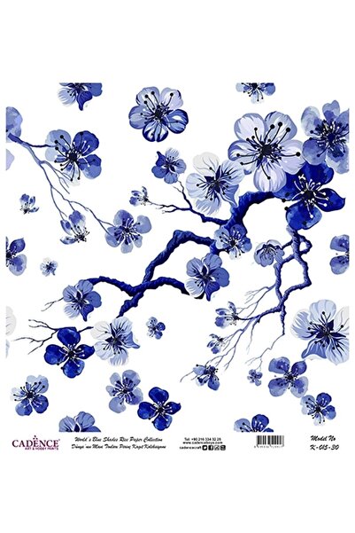 Cadence K-015 Dünya'nın Mavi Tonları Pirinç Dekopaj 30X30 CM