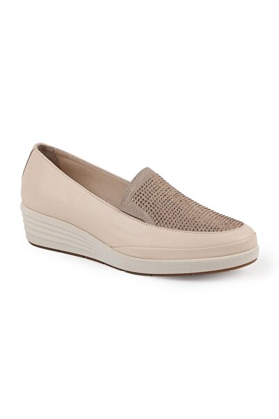 Mammamia Women's Casual Shoes Slip-On Stoned Thick Sole Genuine Leather Mothe...