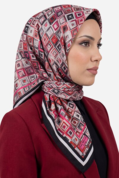 hadiora Women's Black Pink Geometric Patterned Stitched Writing Cotton Casual...