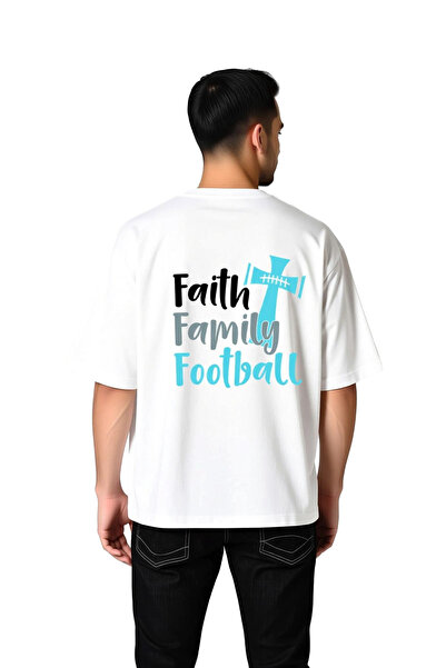 PayBuy تي شيرت رجالي كبير الحجم مطبوع عليه رسومات كرة القدم من Iman Family مص...