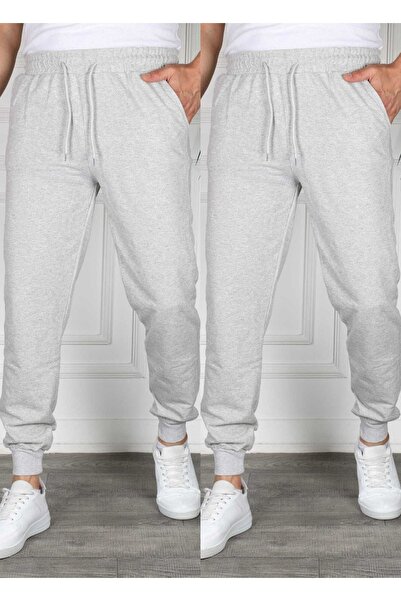 TORUK MAKTO Set of 2 Unisex Ribbed Leg Sweatpants Jogger Comfortable Fit Dail...