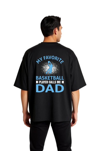 PayBuy Men's Oversize Basketball Printed T-Shirt My Son Calls Me Dad Written ...