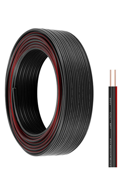Duravel 2-Core Copper Electrical Cable Wire-Black PVC Insulated Twin Flexible...