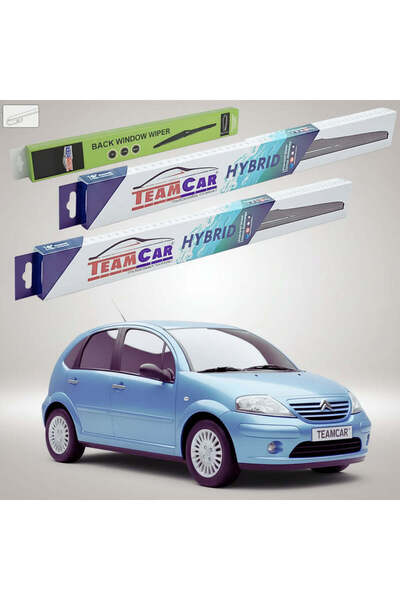 TEAMCAR Υαλοκαθαριστήρες Citroën C3 Gen I FC/FN Hatchback 2002-2009 |   Εμπρό...
