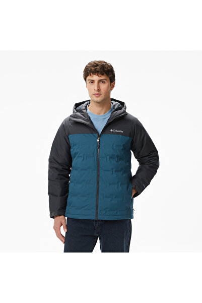 Columbia Grand Trek III Down Hooded Erkek Mavi Mont