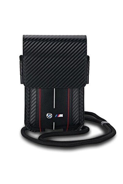 BMW BMPSP15XMSCAKR Τσάντα-Πορτοφόλι μαύρο με κόκκινες ρίγες σε απόχρωση Carbon