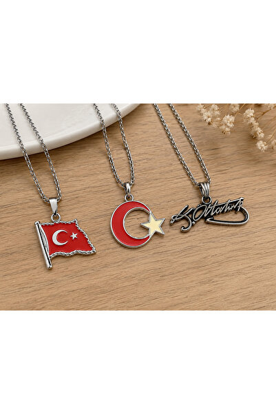 HER ŞEY NOTA www.herseynota.com 3’lü Türk Bayrağı Ay Yıldız ve Atatürk İmzalı...