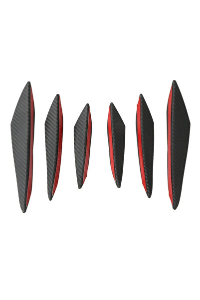 Choice 6pieces carbon 4 / 6pcs Car Front Bumper Lip Protector Universal Rear ...