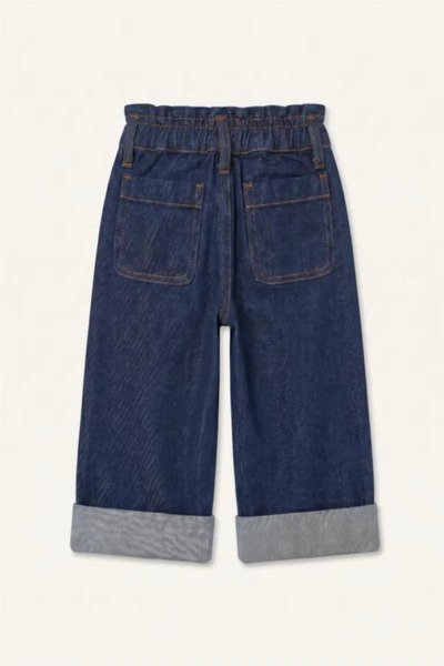 DeFacto 100% Cotton Wide Leg Heart Embroidered Double Leg Jean Trousers for Baby Girl I0608A526Au