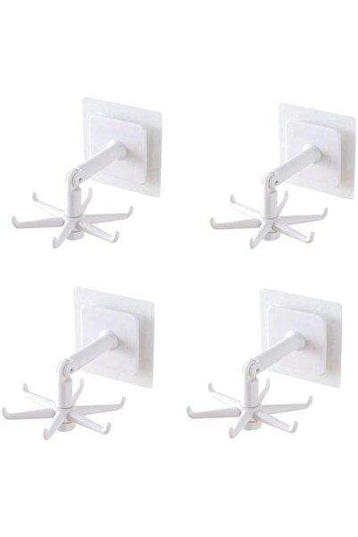 STARSTAR Four-piece rotating hook set, 360-degree white