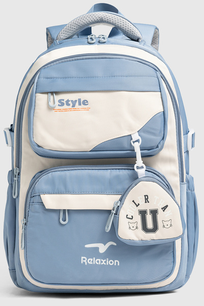 By Hakan 2466 Triple Set Primary School Bag with Pen Holder and Lunch Bag Blue