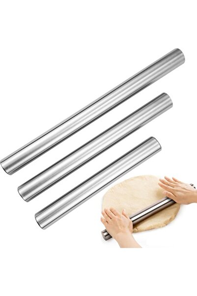 STARSTAR Stainless steel rolling pin 3-piece set, three sizes, suitable for b...