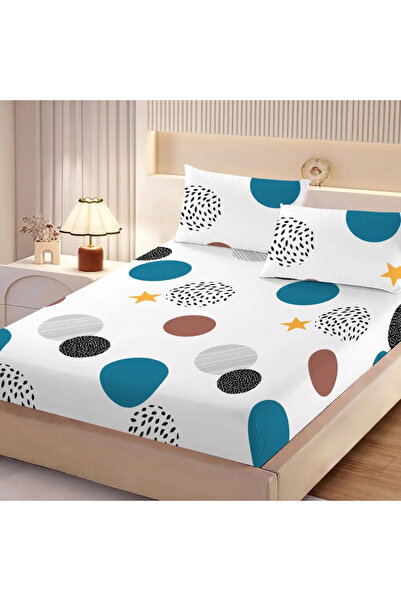 TextiLici Set Husă de pat cu elastic, FixOnBed, 160 x 200 cm, bumbac, 2 fete ...