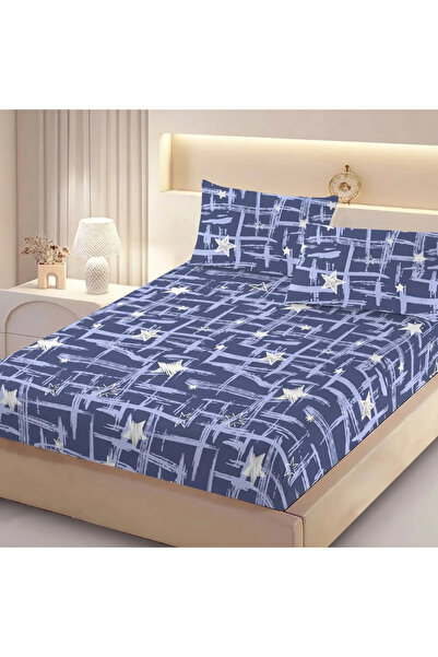 TextiLici Set Husă de pat cu elastic, FixOnBed, 160 x 200 cm, bumbac, 2 fete ...