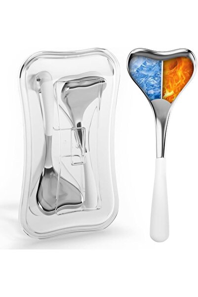 Tazweeq 2-in-1 Gua Sha Cryo Sticks for Face & Eyes Puffiness Relief, Stainles...