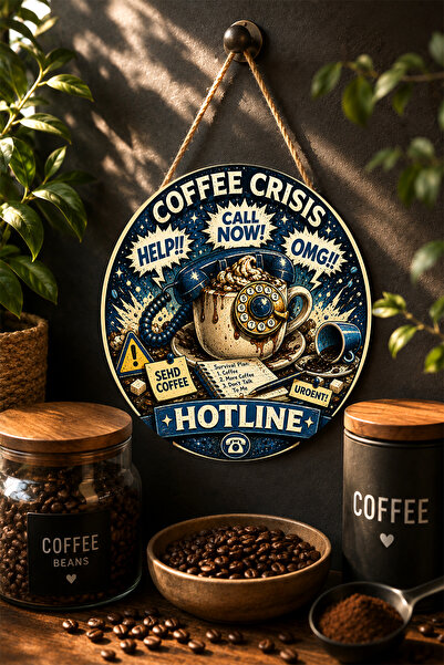 Mayeka Coffee Crisis Hotline Telefon retro cu disc rotativ Masă rotundă din M...