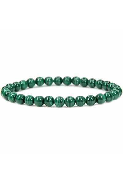 craftmystic Bratara Elastica cu Margele 5mm din Malachit Semipretios