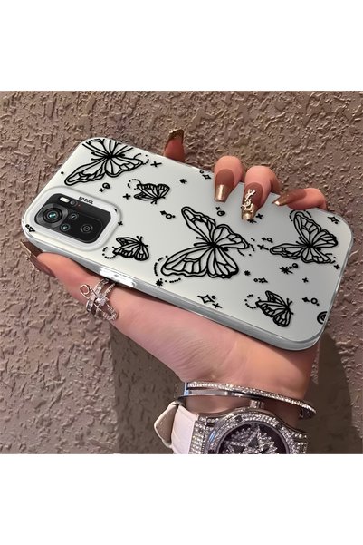 CHICASELUX حافظة Poco M5S المتوافقة مع طراز Night Style Butterfly الأنيق، حاف...