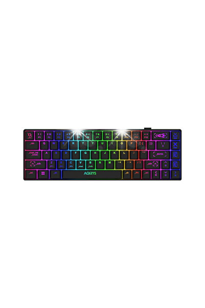 AQIRYS Tastatură mecanică 65%/68 taste Mod dual: Wireless și Bluetooth + Cu f...