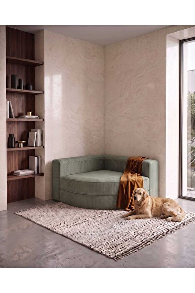 DECHOME Nestime® 100x100 cm Modüler Köşe Koltuğu | Orijinal Sünger | Fitilli ...