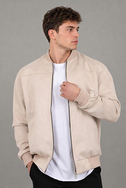 ByTrend College Collar Waist Elastic Suede Seasonal Coat Bl 1711_60287-1