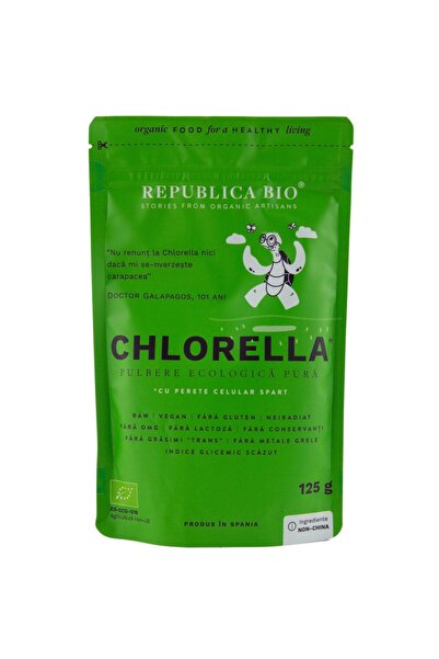 Republica BIO Pudră de Chlorella pură organică, 125g