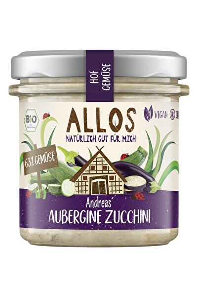 Allos Cremă tartinabilă cu vinete și dovlecei, fără gluten, bio, 135g