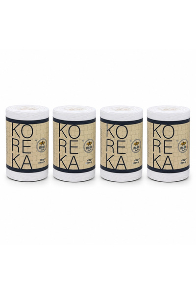 Milano Koreka Raffia Paper Thread 84 No. White 4 Pieces 400 Gr 880 Mt Bag Bas...