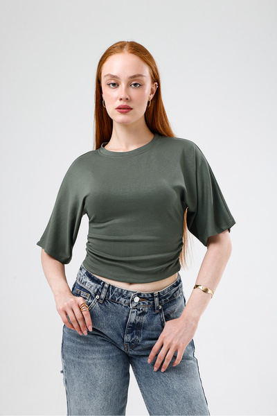 Madame QAN's Crew Neck Ultra Soft Lycra Fabric Basic T-Shirt & Bodysuit with ...