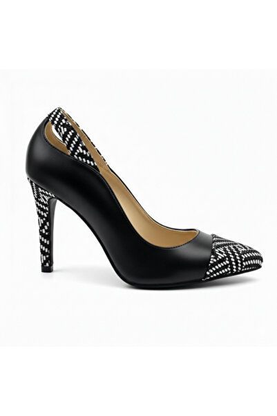 LUISA FIORE Pantofi stiletto de damă FRESIA cu imprimeu negru