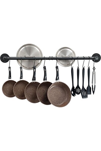 OROPY 38 inch Pot Bar Rack Wall Mounted Detachable Pans Hanging Rail Kitchen ...
