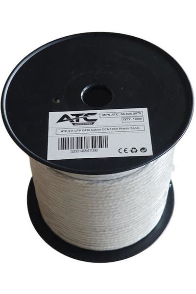 OEM Atc-611 UTP Cat6 Καλώδιο εσωτερικού χώρου CCA 100μ