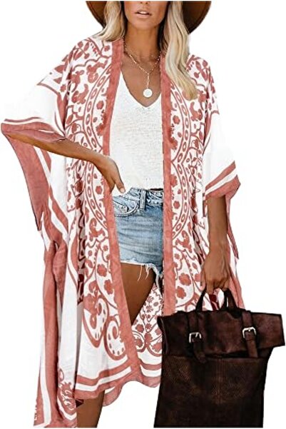 Moss Rose Women's Beach Cover up Swimsuit Kimono Cardigan with Bohemian Flora...
