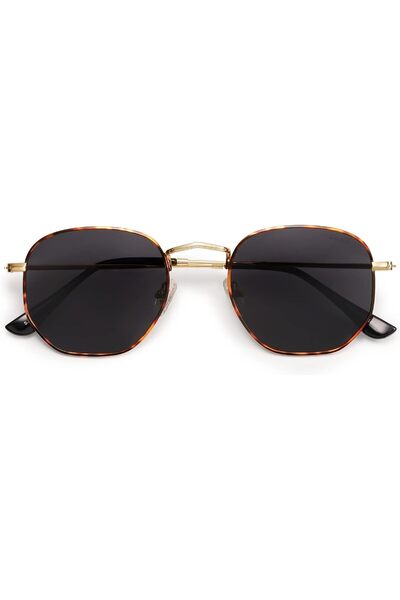 SOJOS Square Polarized Sunglasses for Women Men Small Hexagonal Polygon Mirro...
