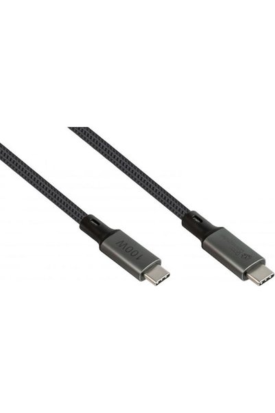 TRITON Καλώδιο βίντεο USB 4 USB-C Αρσενικό σε USB-C 100W PD Γκρι 1.8μ GM-426151