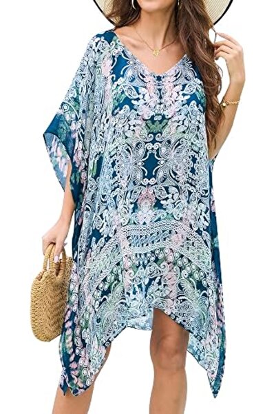 Moss Rose Women's Beach Cover up Swimsuit Kimono Cardigan with Bohemian Flora...