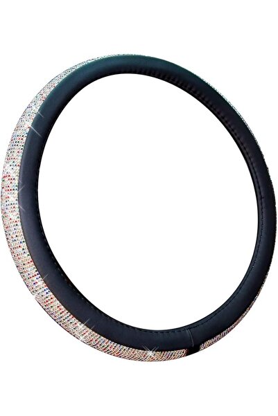 GENERAL New Diamond Leather Steering Wheel Cover with Bling Bling Crystal Rhi...