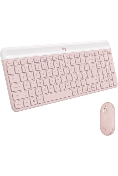 logitech g1 لوحة مفاتيح وماوس لاسلكيان نحيفان من لوجيتك MK470 لنظام ويندوز، م...