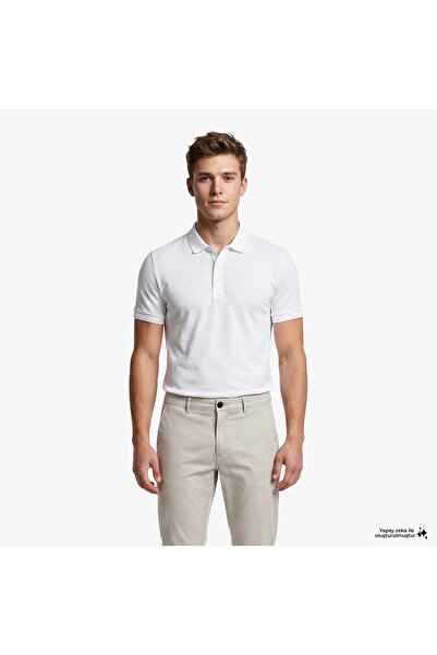 BOSS Pio Erkek Beyaz Polo