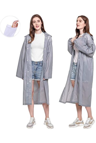 ELECDON Adult Raincoat, Rain Poncho, 1Pack Portable EVA Raincoat with Hood Re...