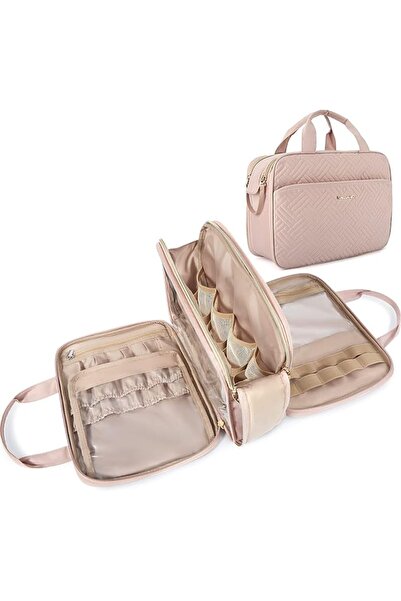 BAGSMART Large Toiletry Bag, Travel Makeup Organizer Water-resistant Makeup C...