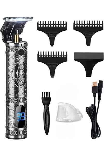 Arabest Beard Trimmer, Cordless T-Blade, Zero Gap, USB-C, Silver | 1500mAh 18...