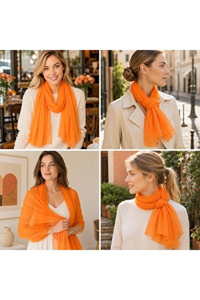 YOUR SMİLE for Women Lightweight Breathable Solid Color Soft Chiffon Long Fas...
