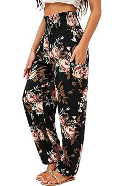 GENERAL QIANXIZHAN womens Boho Palazzo Slacks