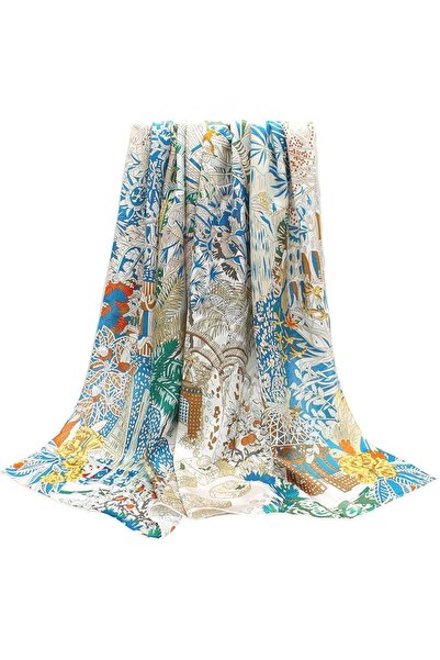 andantino 100% Silk Scarf 43" Large Square Lightweight Headscarf& Shawl–Women...