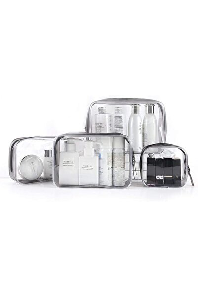 SYOSI Transparent Travel Toiletry Bag, Standing Waterproof Clear Pouch, Porta...