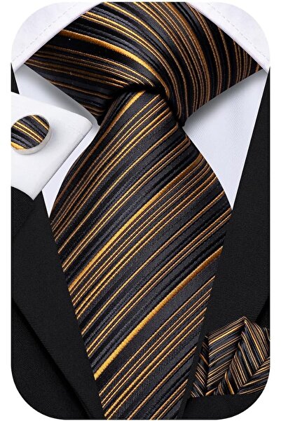 Dubulle Mens Paisely Silk Tie for Men Necktie and Pocket Square Set
