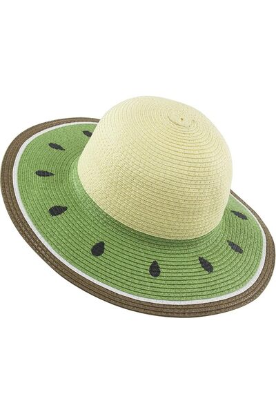 MAKINGTEC Straw Sun Hat, Girl Kids Summer Watermelon Straw Wide Brim Floppy B...
