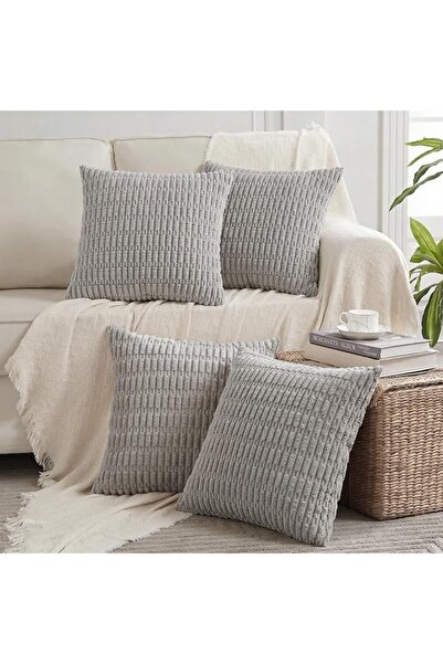 Fancy Homi 4 Packs Boho Black Decorative Throw Pillow Covers 18x18 Inch for L...