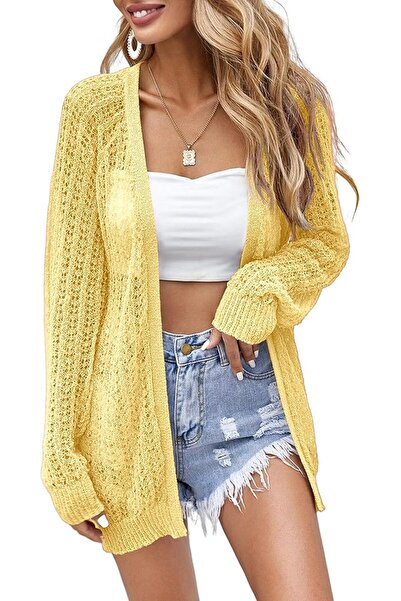 GENERAL XuBa Women's Summer, Light Thin Crochet Long Sleeve Beach Cardigan Co...